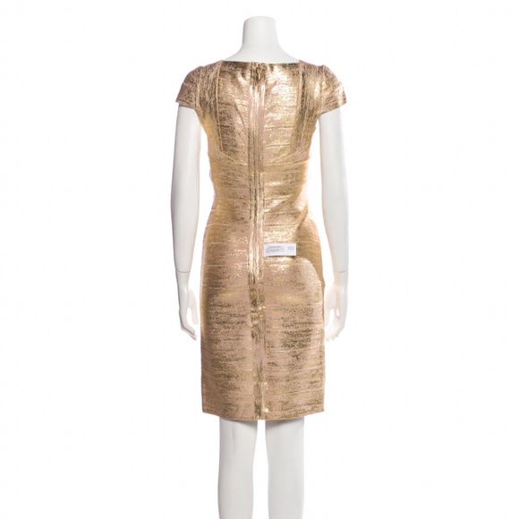 Herve Leger Gold Dress - Picture 4 of 4